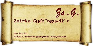 Zsirka Gyöngyvér névjegykártya